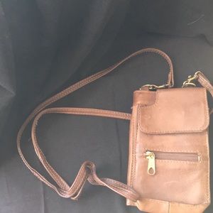 Leather sling bag